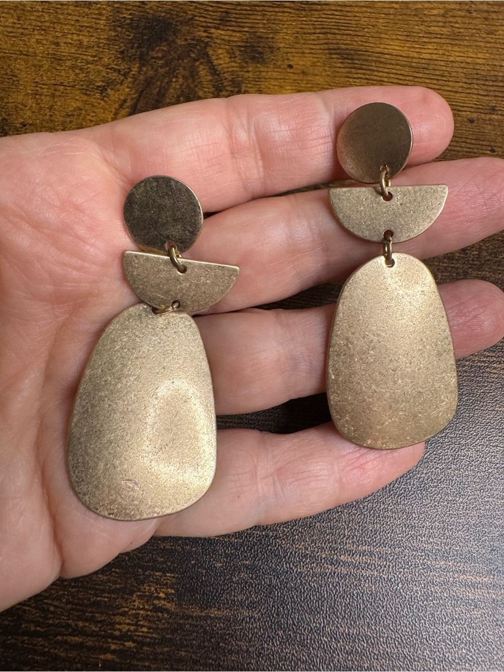 Gold-Tone Geometric Drop Clip-On Earrings - Women's Jewelry